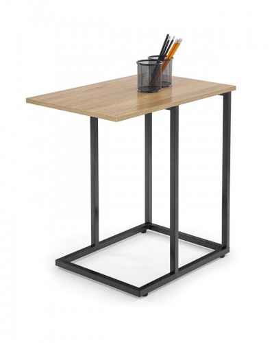 Стіл журнальний NARVIK LAW1 сонома дуб/ чорний Halmar 60/40/60 см